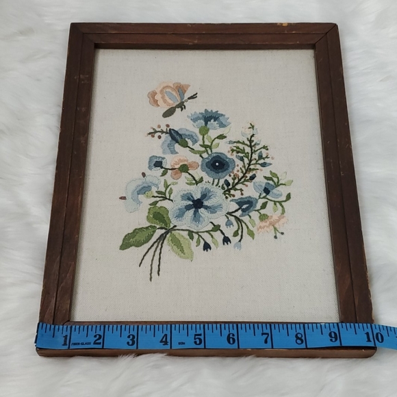 Vintage Bundle embroidered frame floral canvas handmade main image 1